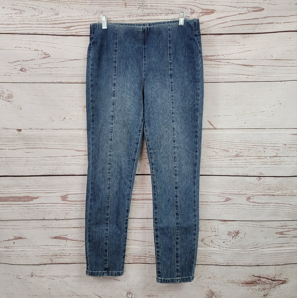 Soft Surroundings hig rise ankle crop skinny trouser jeans